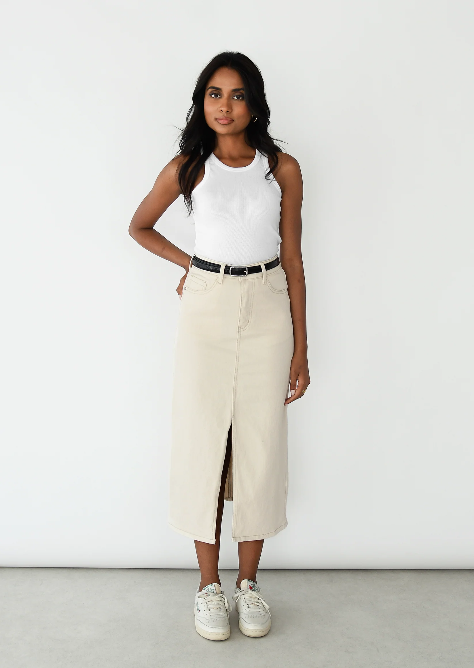 Jupe Longue Noire Misook Avec Fente - Taille S, Occasion Comme Neuve, En Rayonne Mélangée