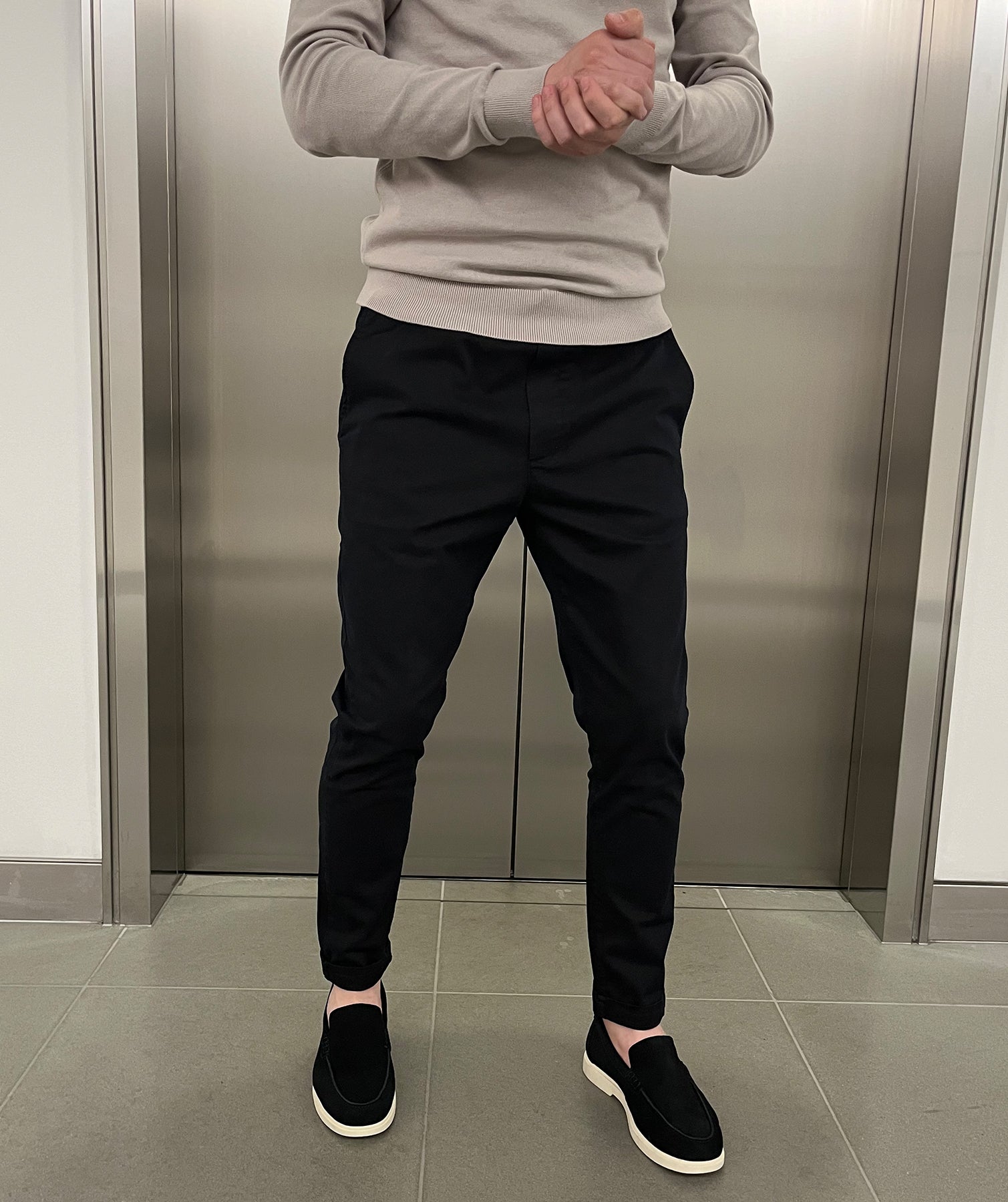 PANTALON HOMME SKINNY ÉLASTIQUE - Coupe Slim Stretch, Style Chino Décontracté, Pour Bureau Ou Loisirs - 2