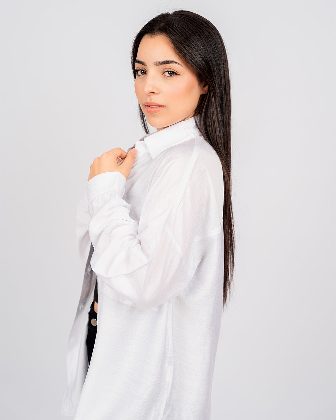 Chemise crêpe froissé