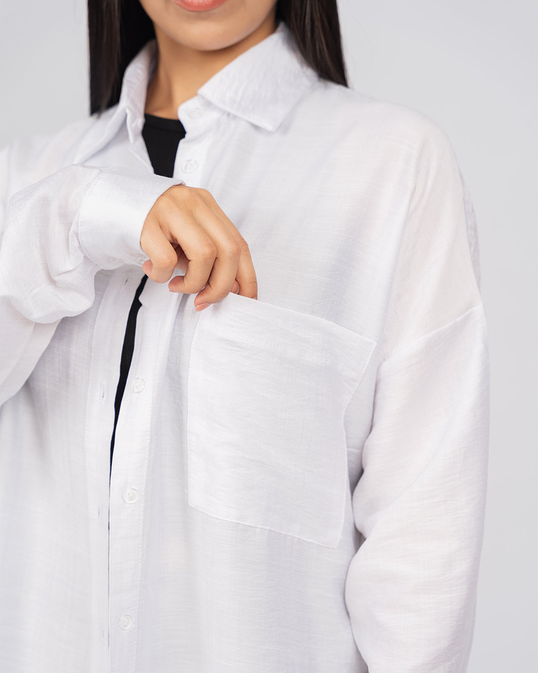 Chemise crêpe froissé