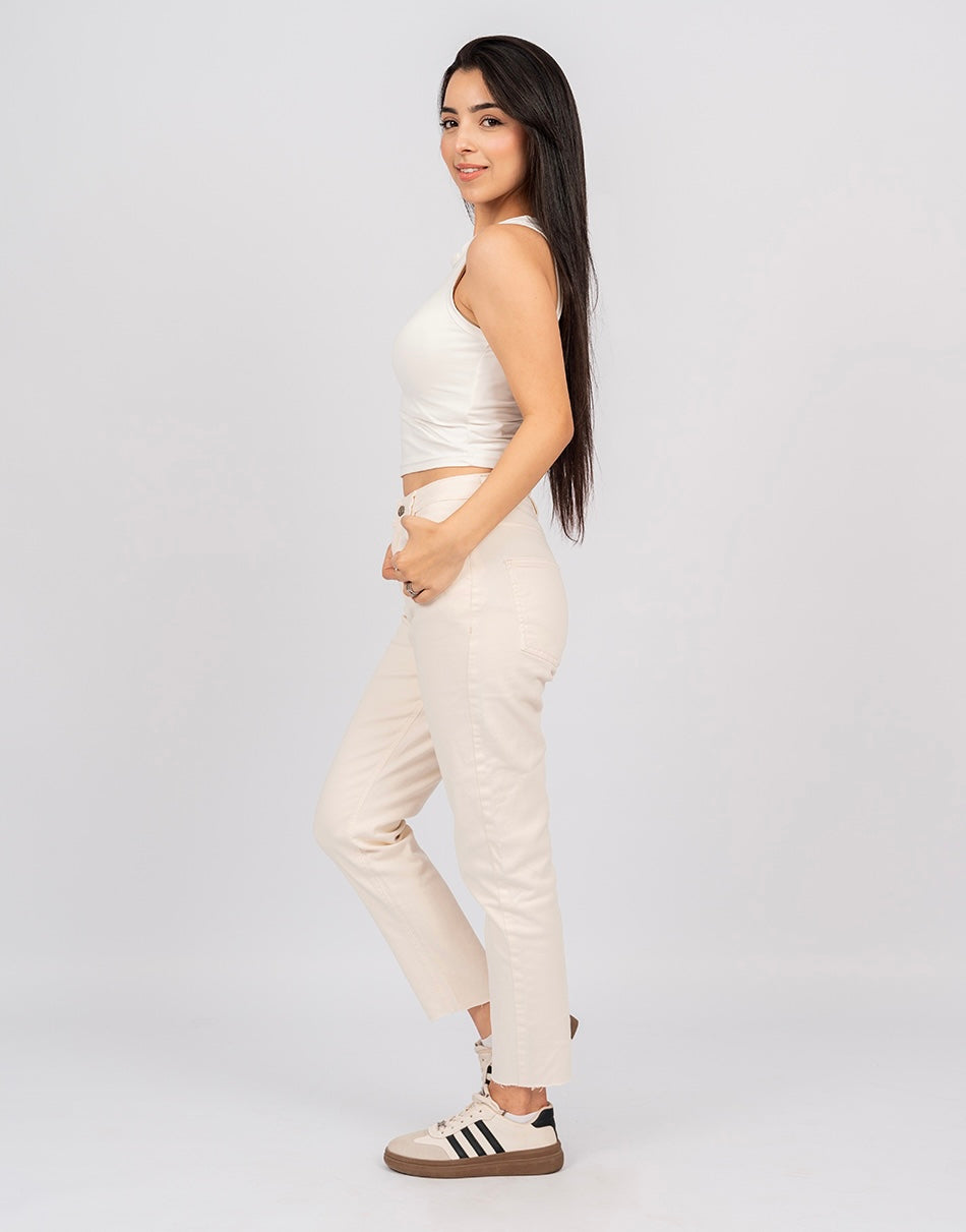 Jean Mom Fit Taille Haute