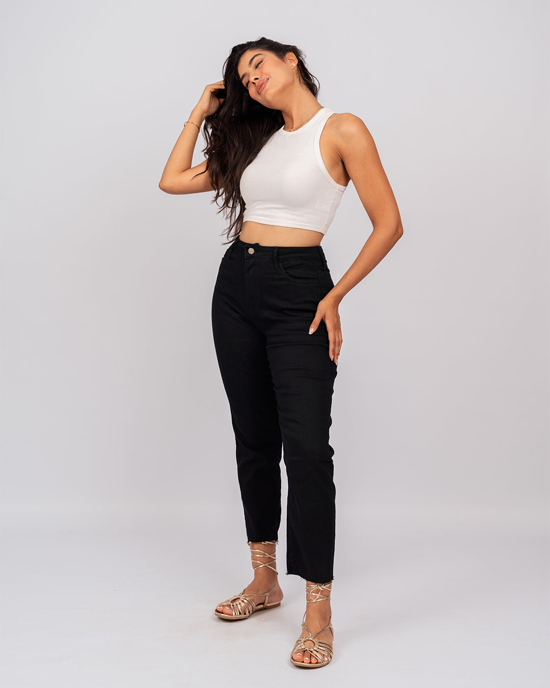 Jean Mom Fit Taille Haute