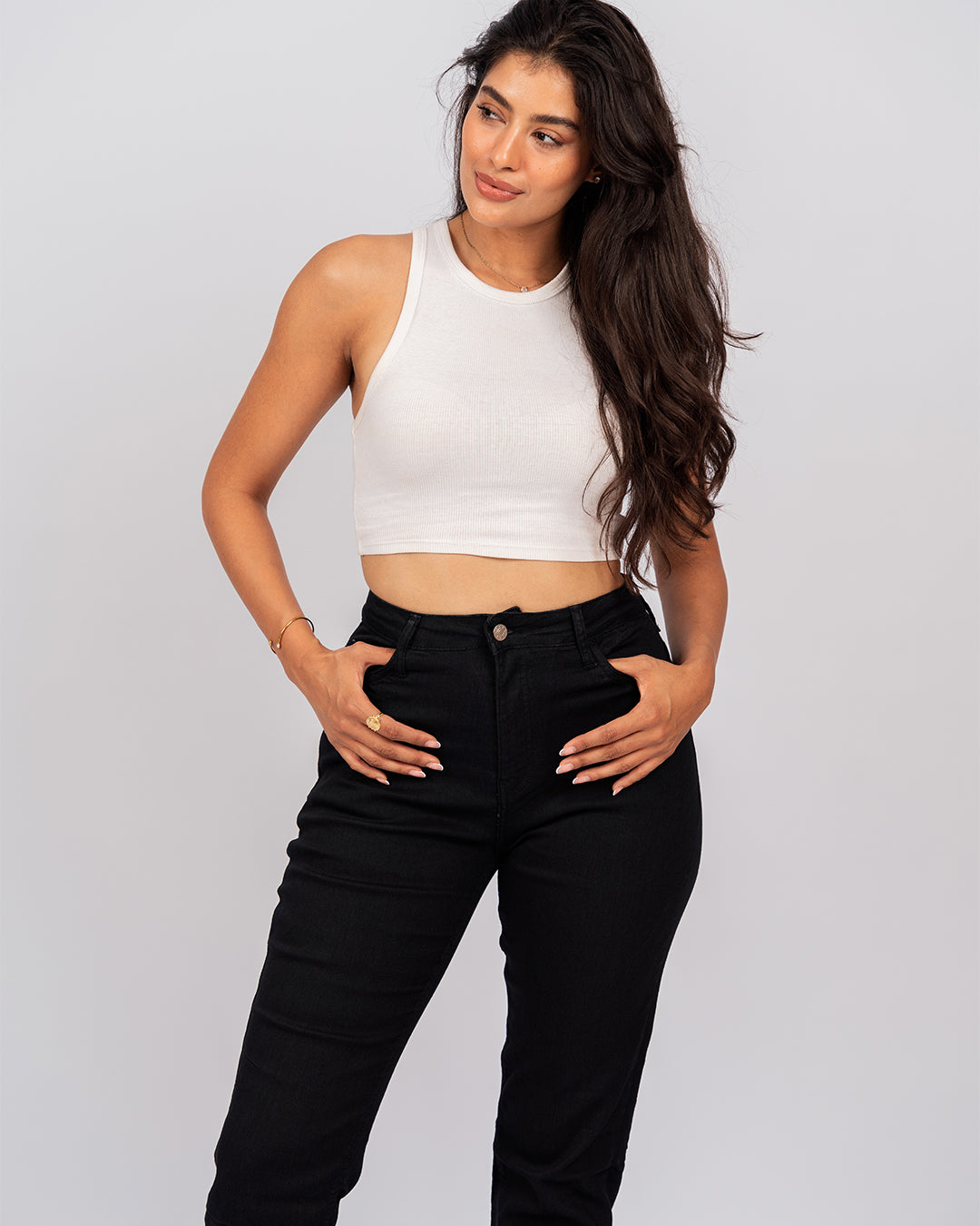 Jean Mom Fit Taille Haute