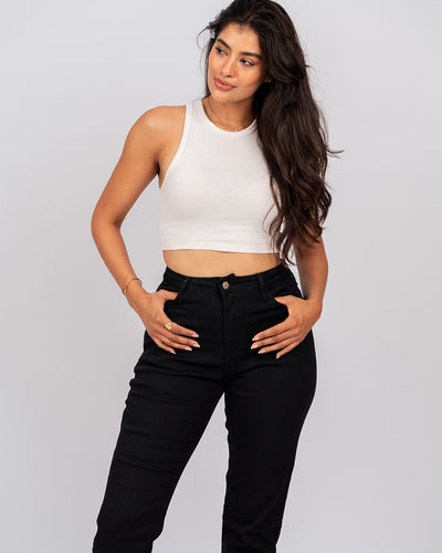 Jean Mom Fit Taille Haute