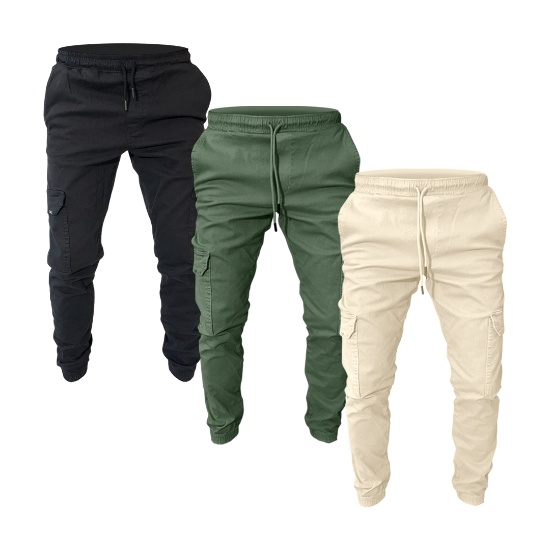 Essential Pantalon Cargo Jogger Pack de 3 pièces