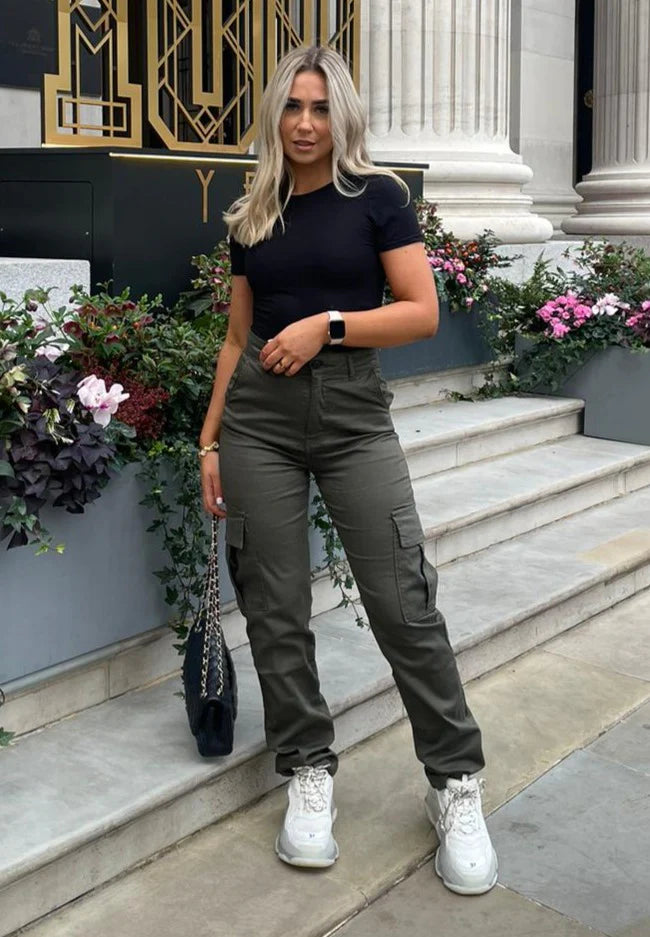 Pantalon cargo vert femme hotsell