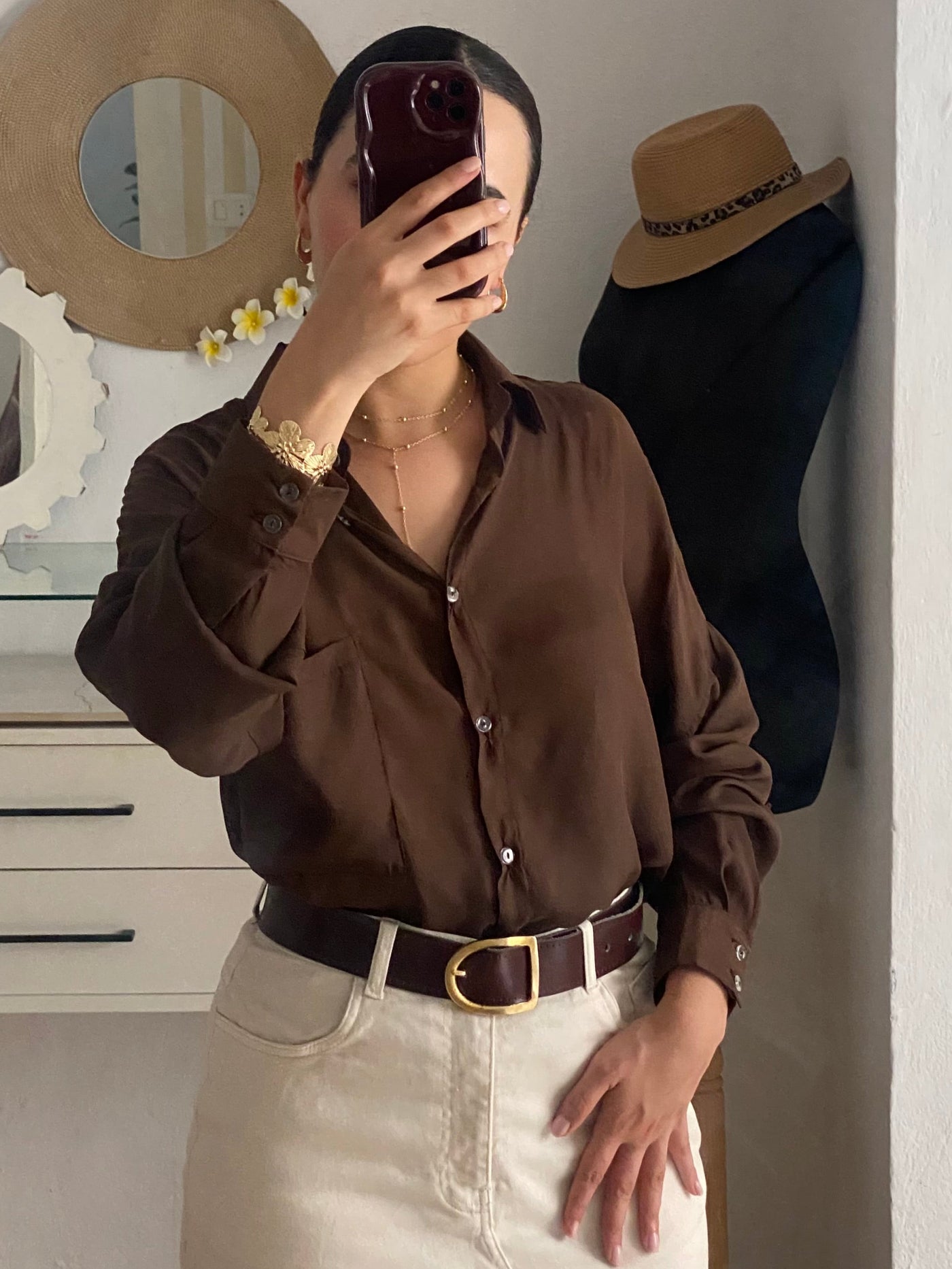 Chemise crêpe froissé