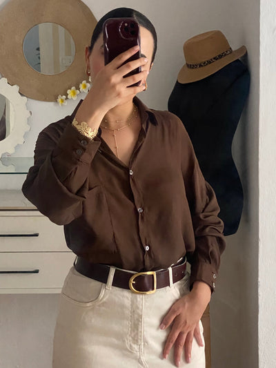 Chemise crêpe froissé