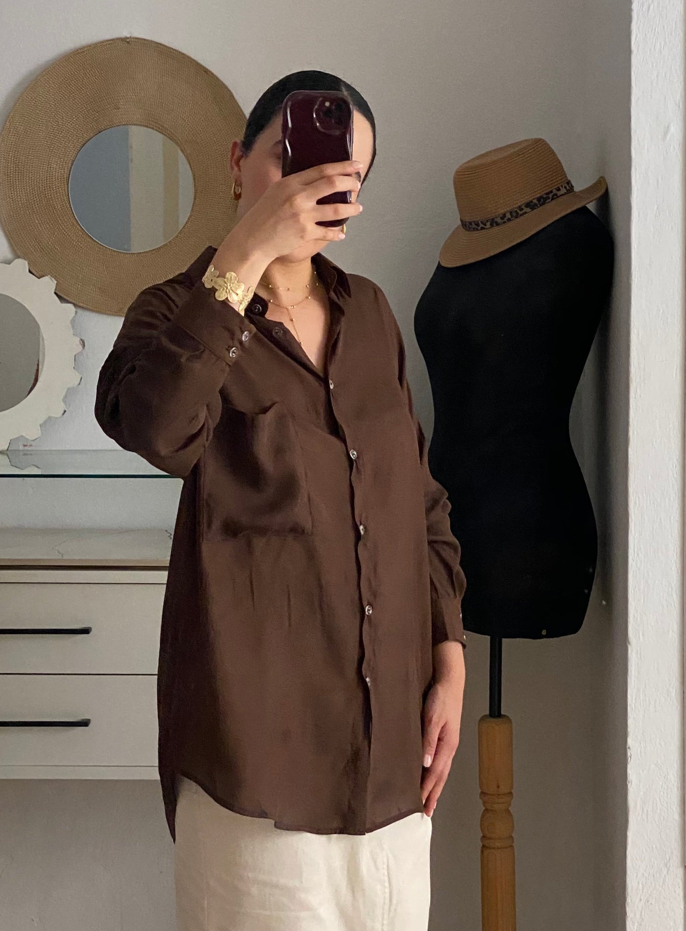 Chemise crêpe froissé